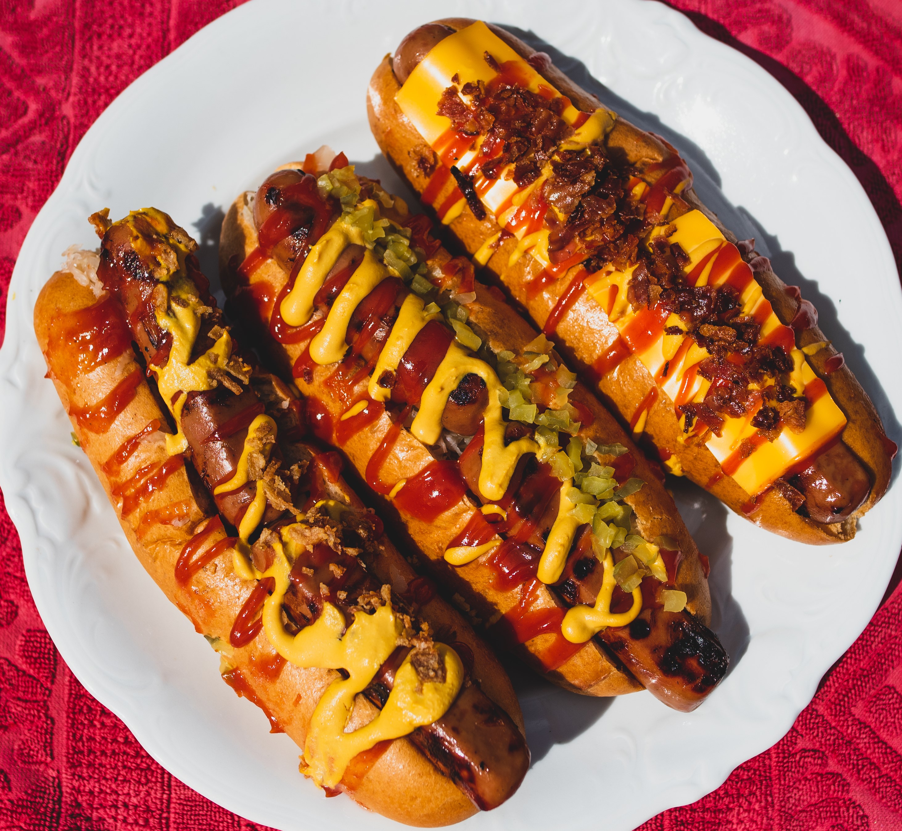 Menu Cheesy New York Style Hot Dog