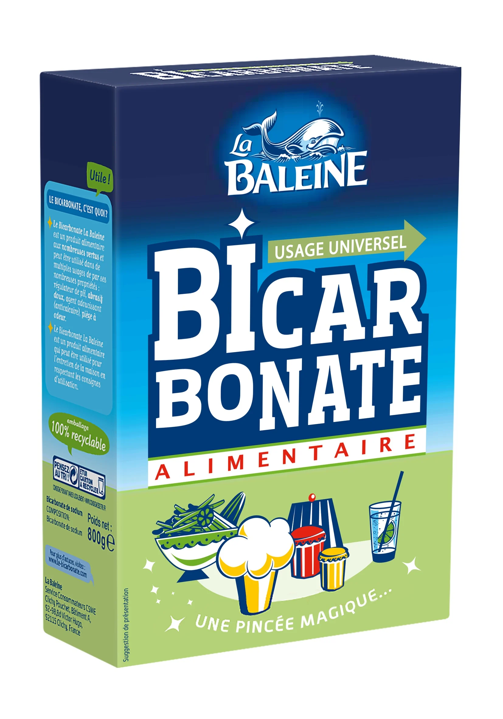La baleine : Bicarbonate alimentaire 
