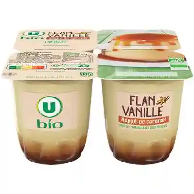 Flan vanille nappé de caramel U