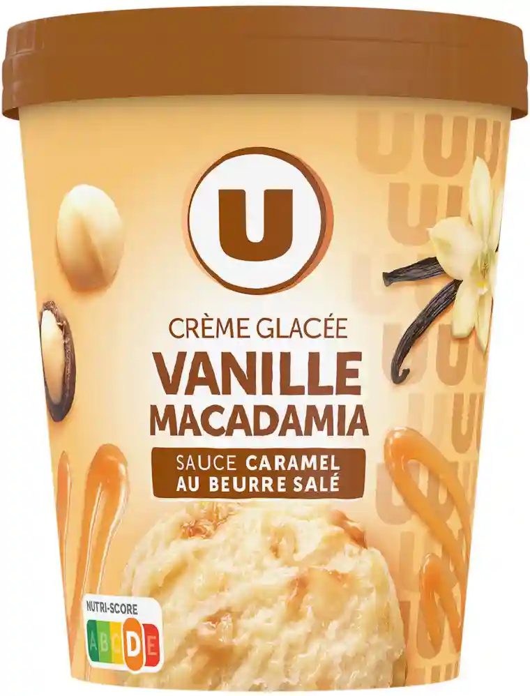 Crème glacée vanille macadamia U 