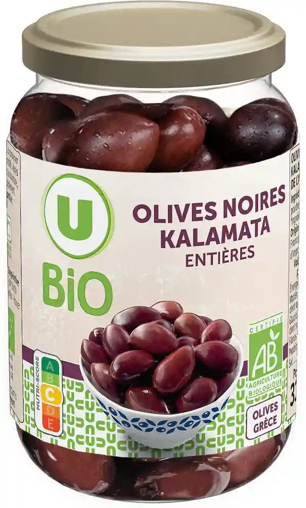 Olives noires kalamata entières bio U
