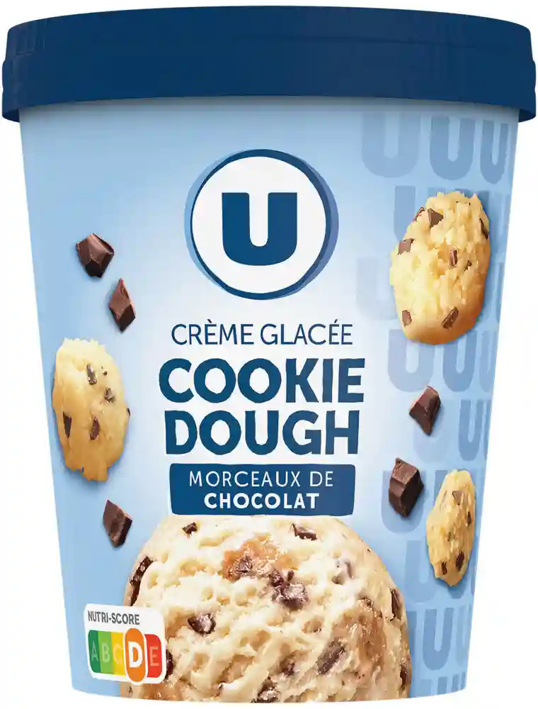 Crème glacée cookie en pot U