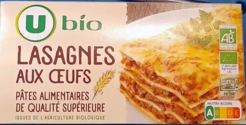 Lasagnes aux œufs bio U