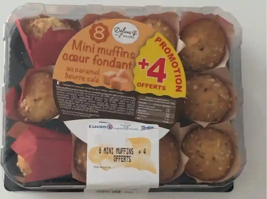 Mini muffins au coeur fondant au caramel