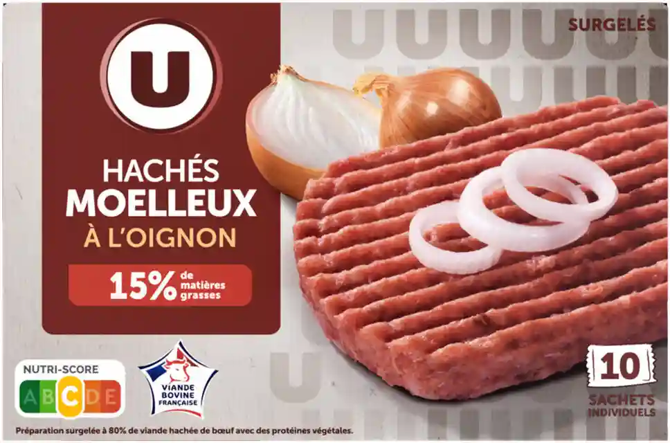 Steaks hachés moelleux à l'oignon U