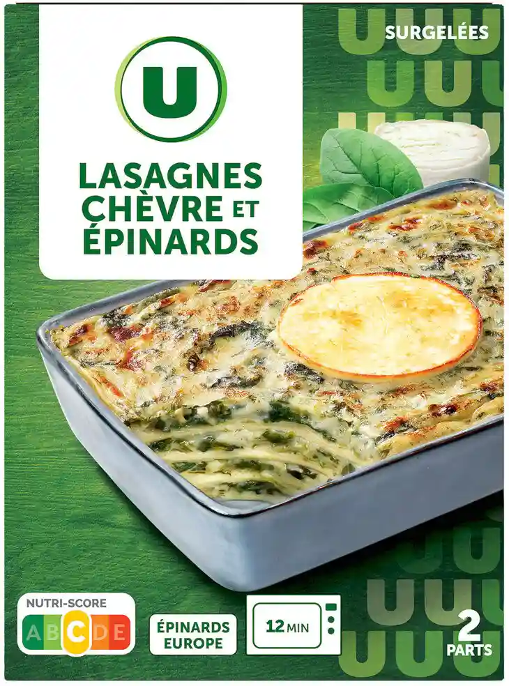 Lasagnes chèvre et épinards U 