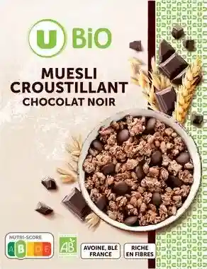 Muesli croustillant au chocolat noir bio U