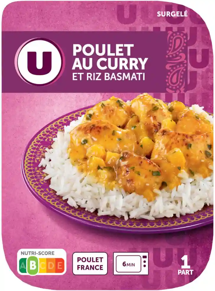 Poulet au curry et riz basmati U