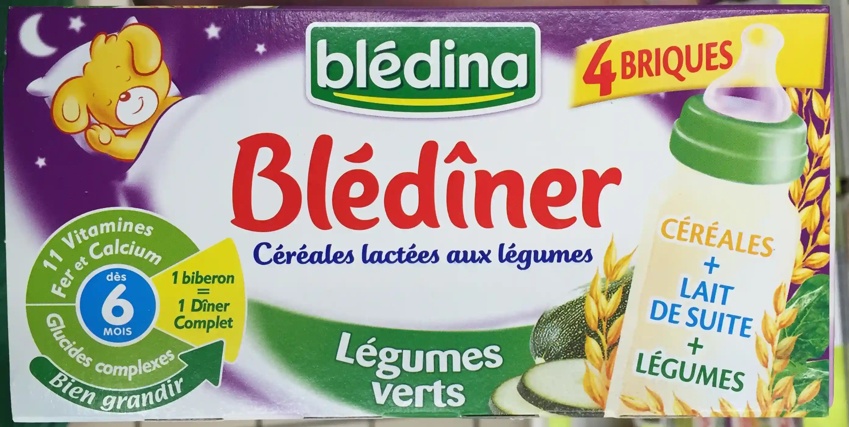 Blédiner Briques de Légumes verts bébé dès 6 mois