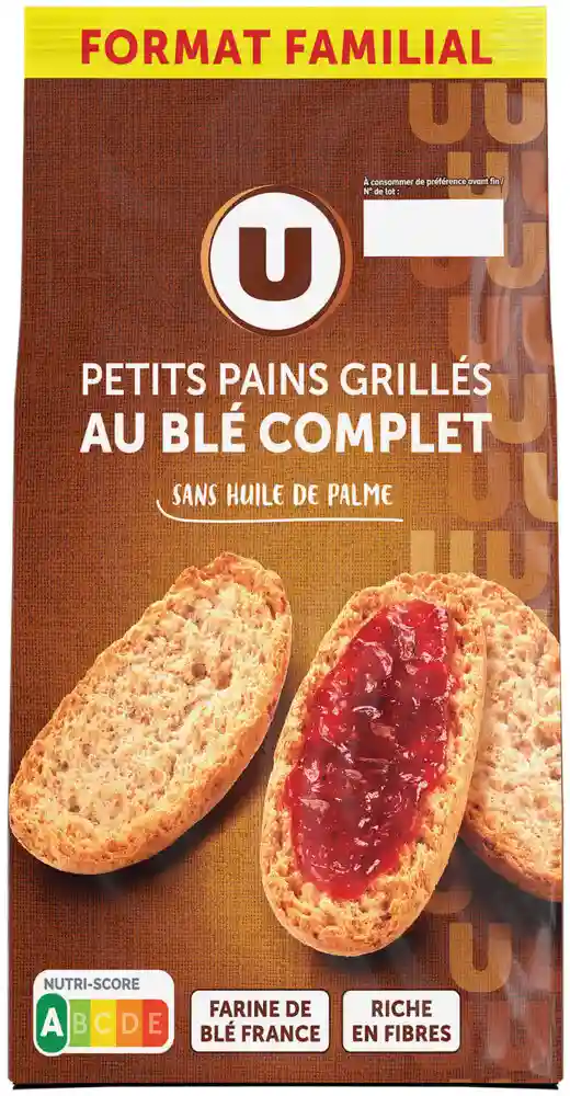 Petits Pains Grillés au Blé Complet U