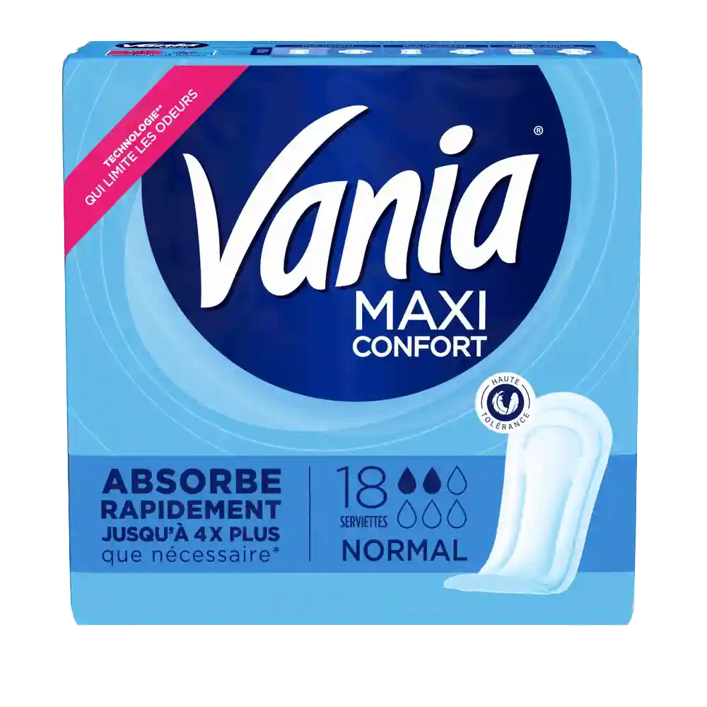 Serviettes hygiéniques maxi confort Vania 