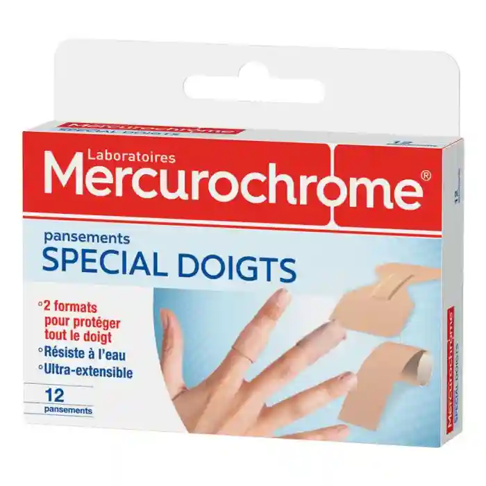 Pansements Doigts Mercurochrome