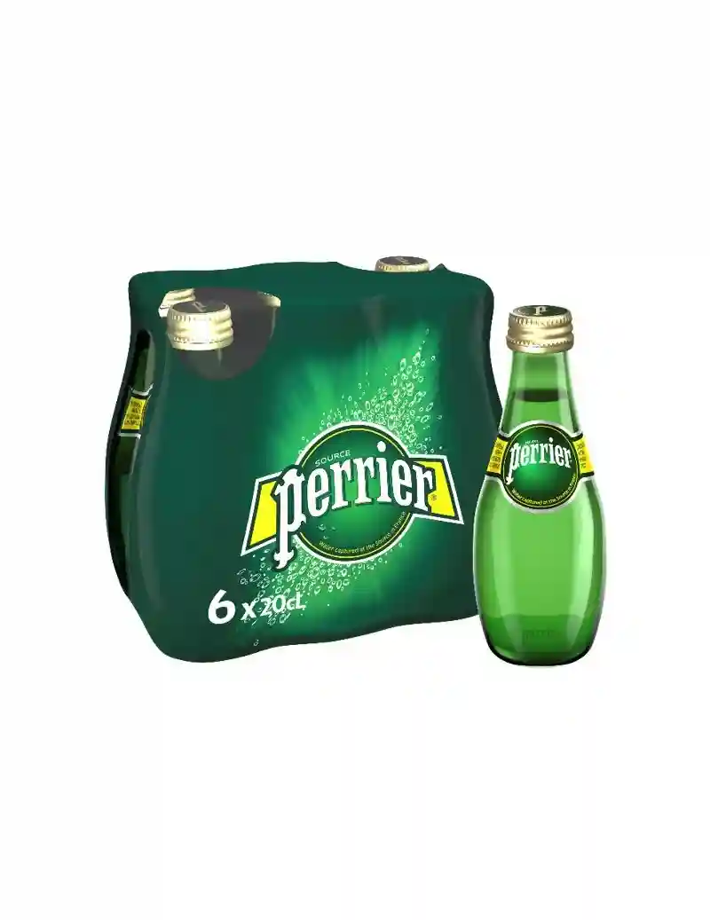 Perrier eau gazeuse bouteille en verre 6*20Cl