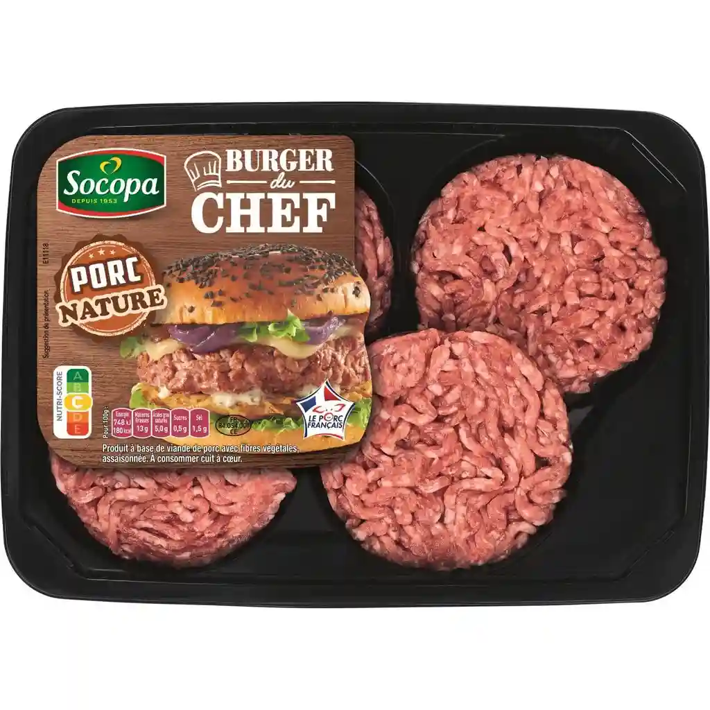 Socopa Viande de porc pour Burger