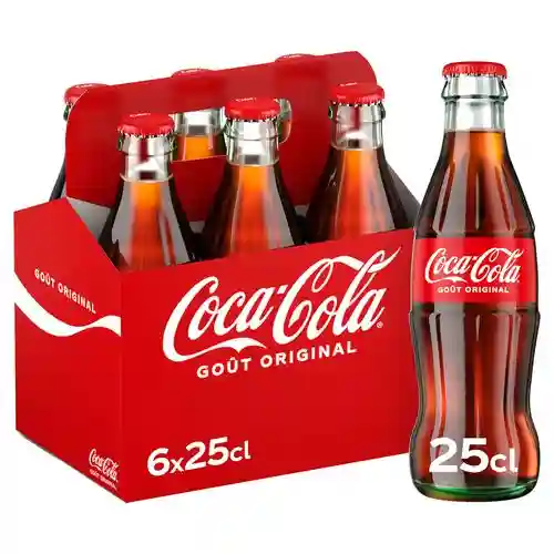 Coca-Cola Bouteille Verre 6x25cl